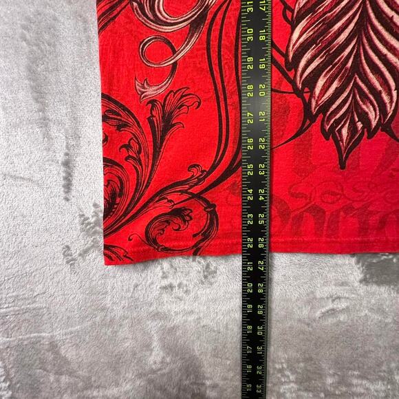 Y2K MMA Elite Salvation Red and Black AOP Affliction Style Graphic TShirt Size M - Picture 7 of 7